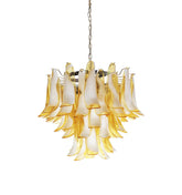 AMBER GLASS MURANO PETALS CHANDELIER