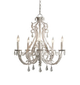 Floral Crystal Candle Chandelier