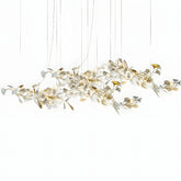 Gingko Chandelier - Gold White Leaves Combination - Yiarolight