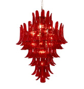 MURANO CRIMSON CASCADE CHANDELIER