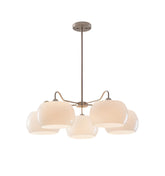 Nickel Glass Persimmon Chandelier