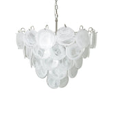 White Murano Disc Chandelier - Yiarolight