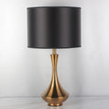 Mid-Century Modern Gold Metal Bedside Lamp