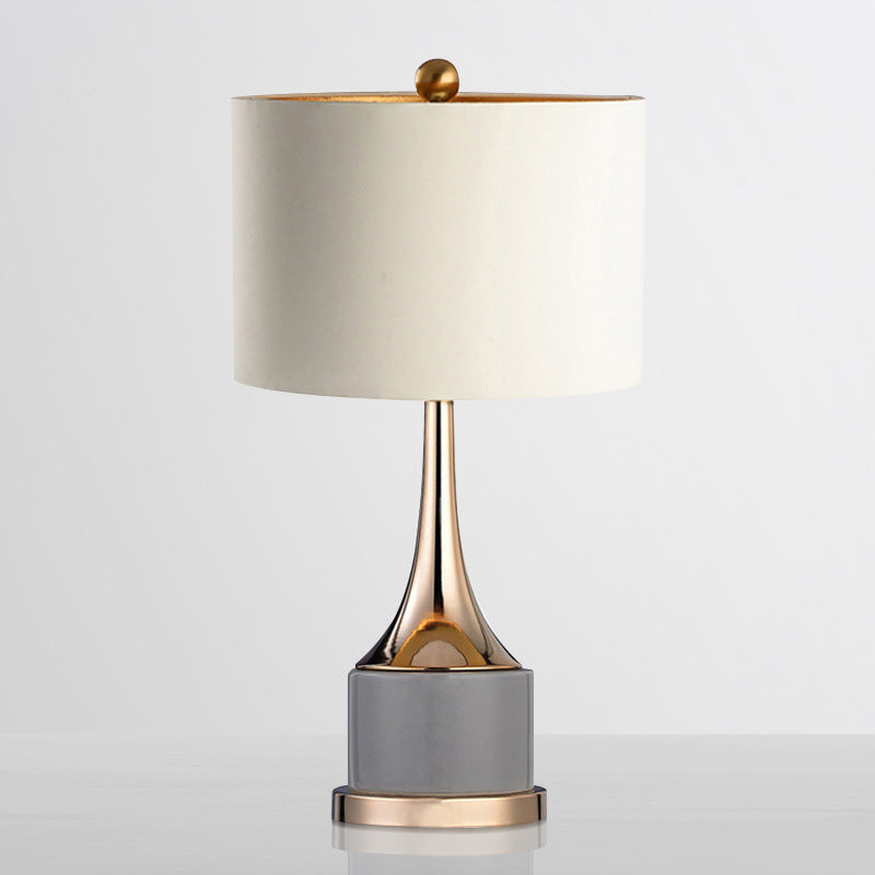 Modern Grey and Gold Two-Tone Table Lamp