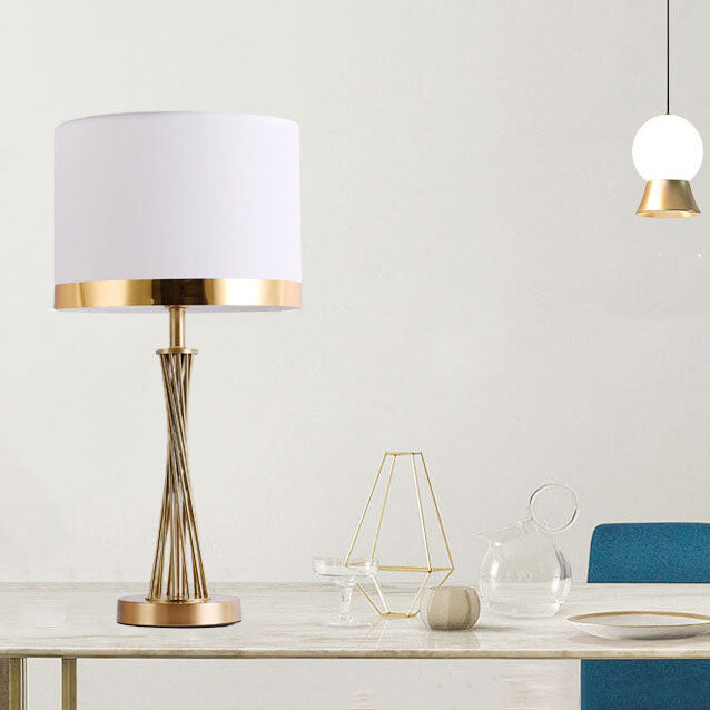 Modern Gold Twisted Wire Table Lamp