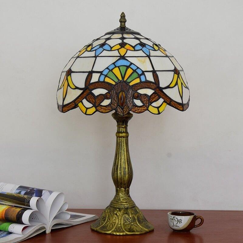 Vintage Floral Tiffany Style Table Lamp