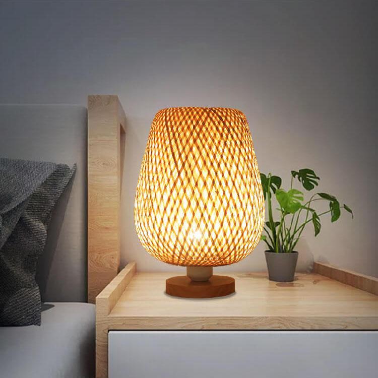 Serene Woven Bamboo Table Lamp