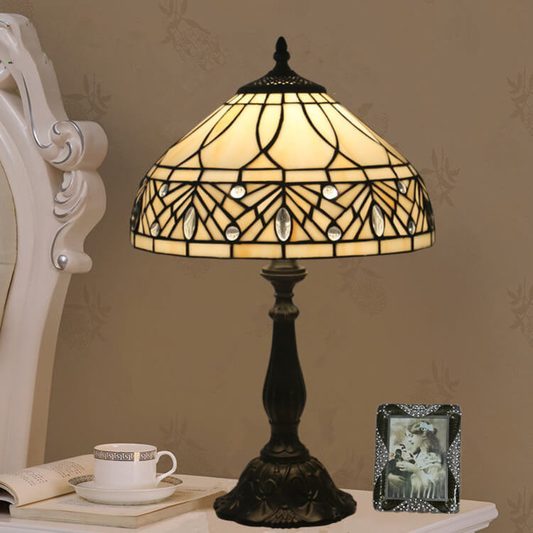 Vintage Art Deco Tiffany Style Table Lamp