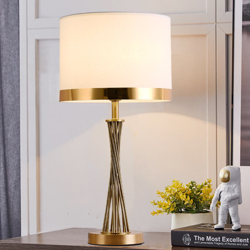 Modern Gold Twisted Wire Table Lamp