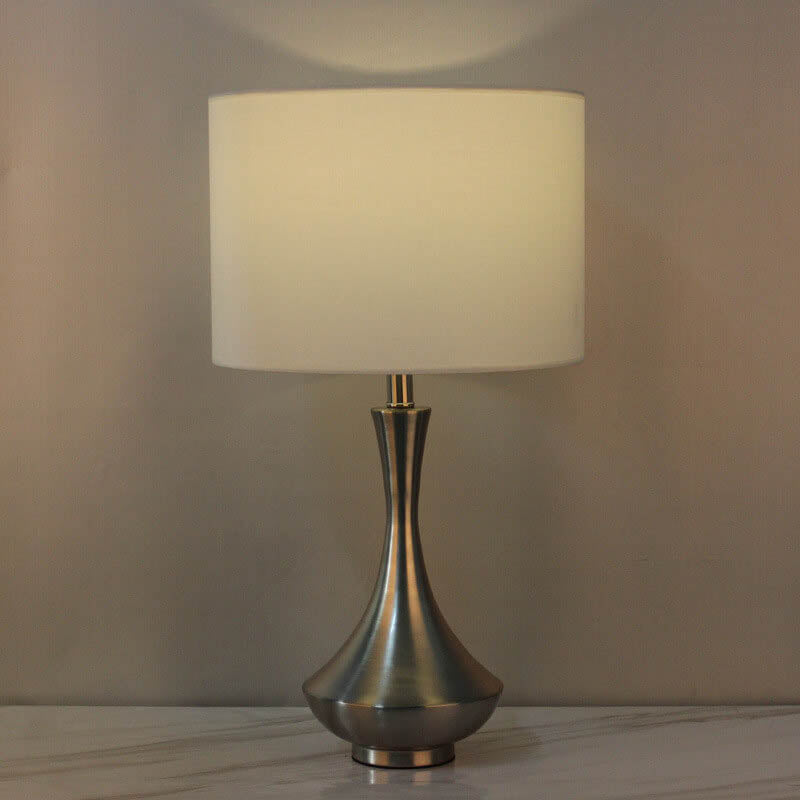Mid-Century Modern Gold Metal Bedside Lamp