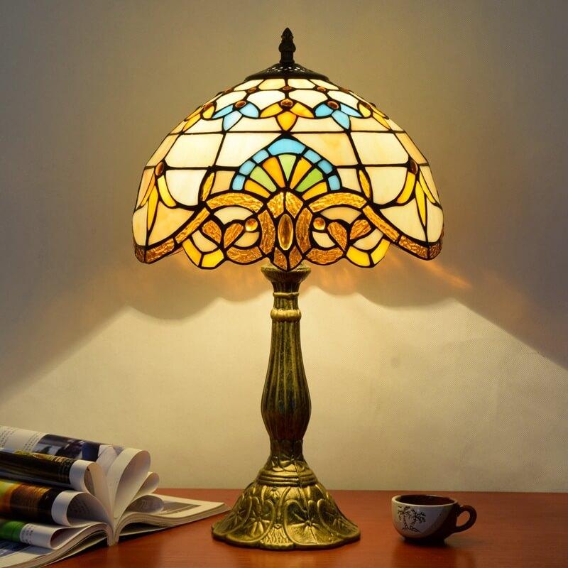 Vintage Floral Tiffany Style Table Lamp