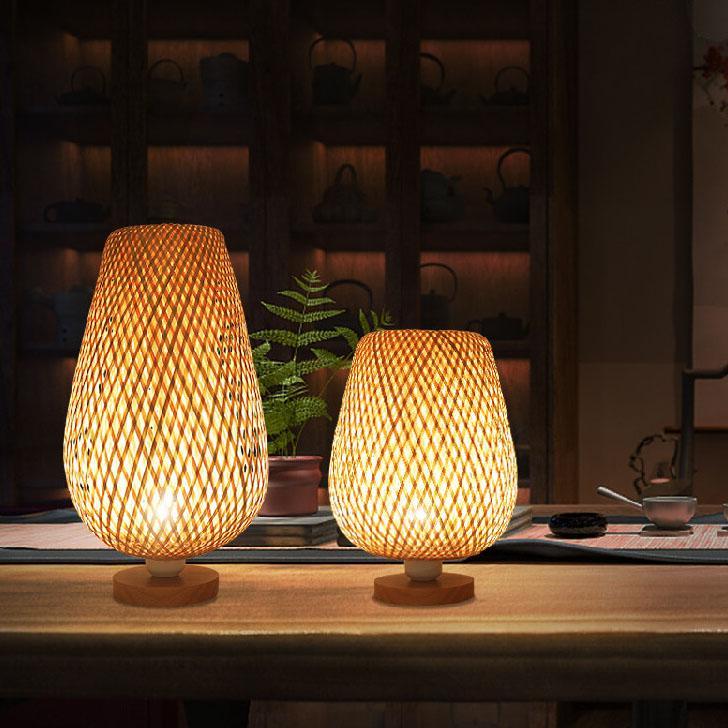 Serene Woven Bamboo Table Lamp