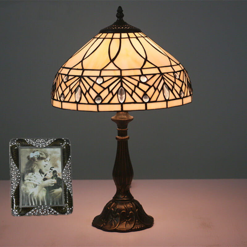 Vintage Art Deco Tiffany Style Table Lamp