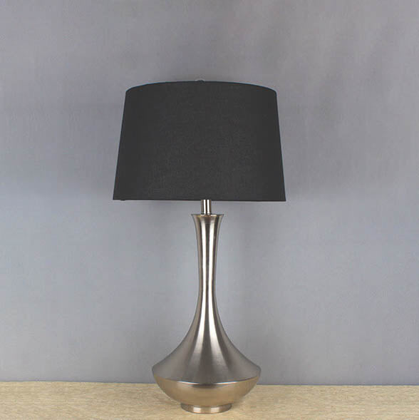 Mid-Century Modern Gold Metal Bedside Lamp