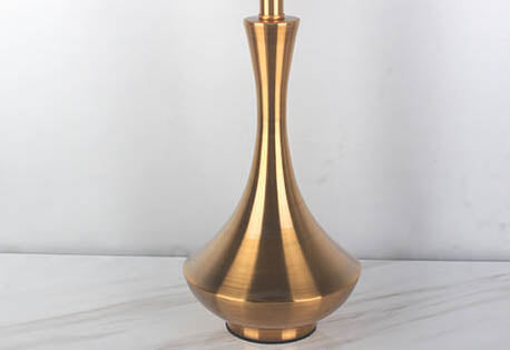Mid-Century Modern Gold Metal Bedside Lamp