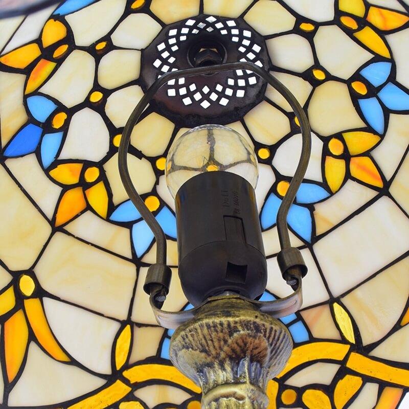 Vintage Floral Tiffany Style Table Lamp