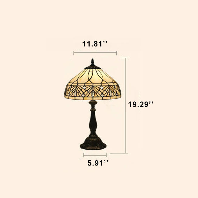 Vintage Art Deco Tiffany Style Table Lamp
