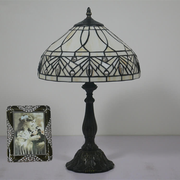 Vintage Art Deco Tiffany Style Table Lamp