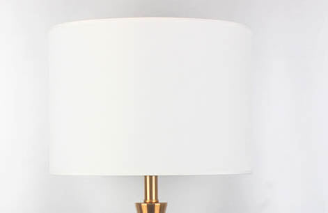 Mid-Century Modern Gold Metal Bedside Lamp