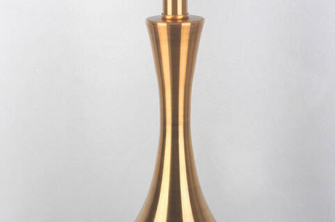 Mid-Century Modern Gold Metal Bedside Lamp