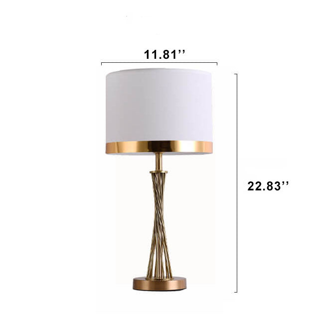 Modern Gold Twisted Wire Table Lamp