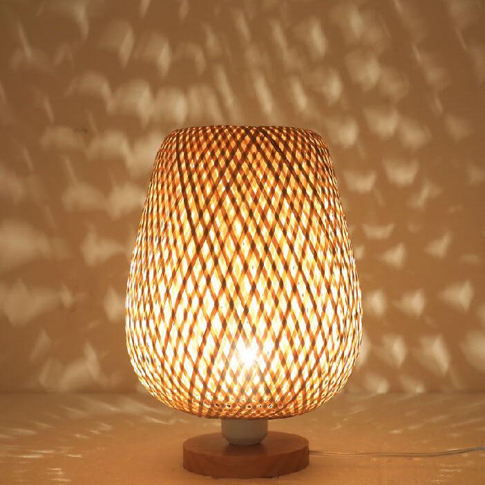 Serene Woven Bamboo Table Lamp