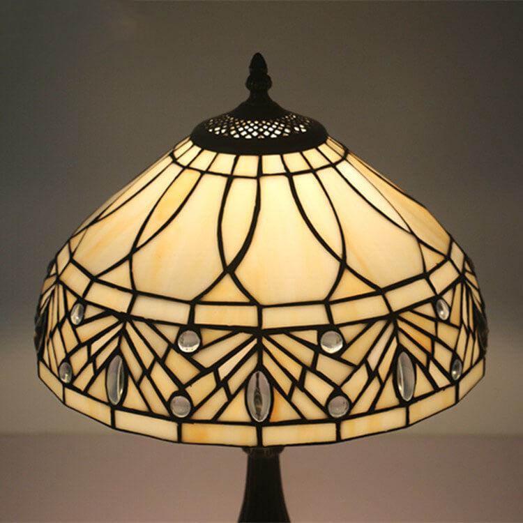 Vintage Art Deco Tiffany Style Table Lamp