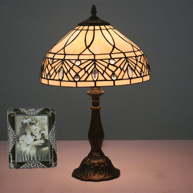 Vintage Art Deco Tiffany Style Table Lamp