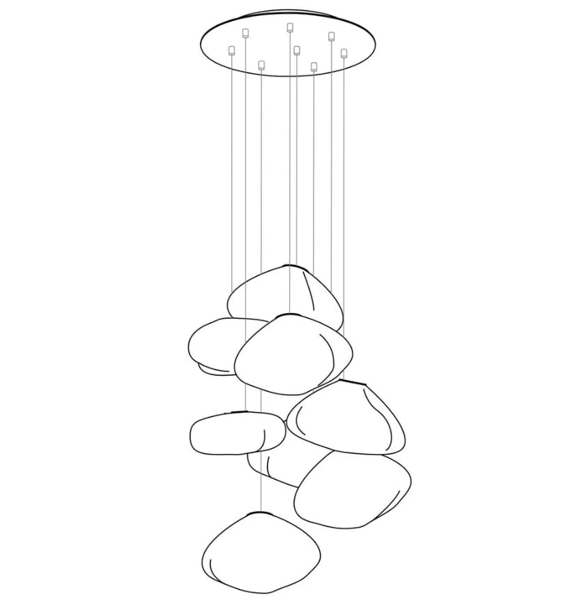 Random Glass Pendant Light