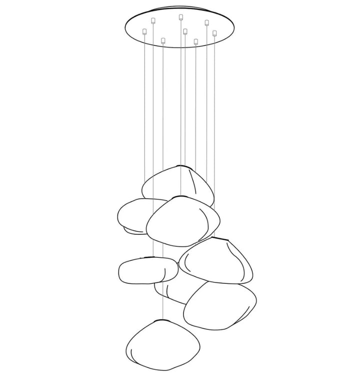 Random Glass Pendant Light