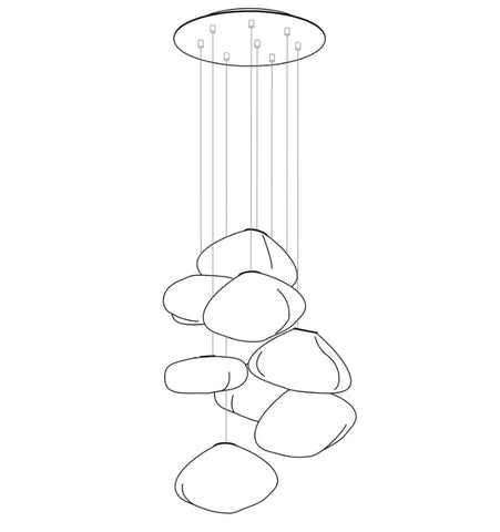 Random Glass Pendant Light