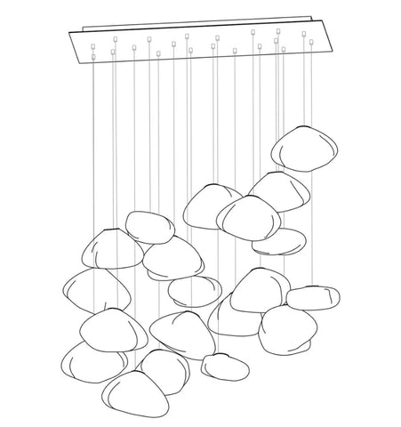 Random Glass Pendant Light