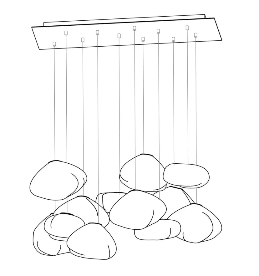 Random Glass Pendant Light