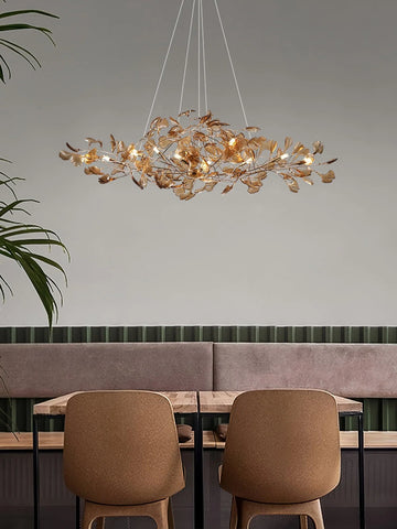 Acrylic Ginkgo Leaf Chandelier