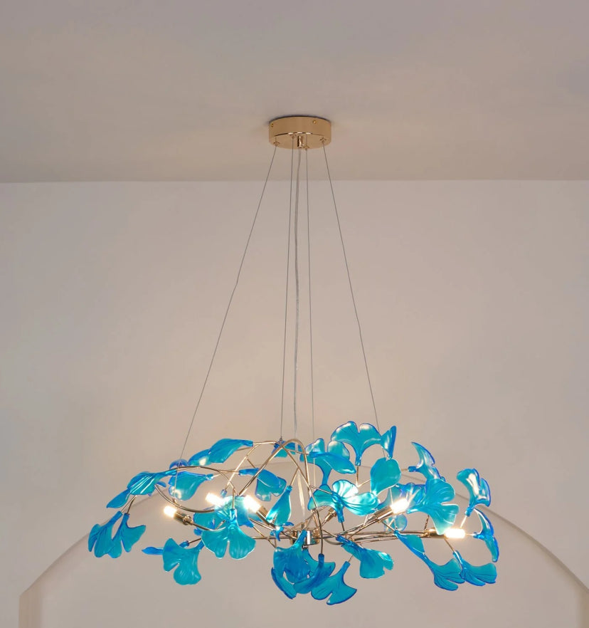 Acrylic Ginkgo Leaf Chandelier