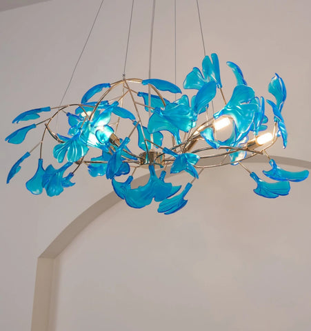 Acrylic Ginkgo Leaf Chandelier