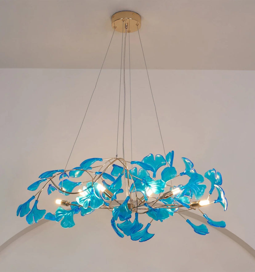 Acrylic Ginkgo Leaf Chandelier