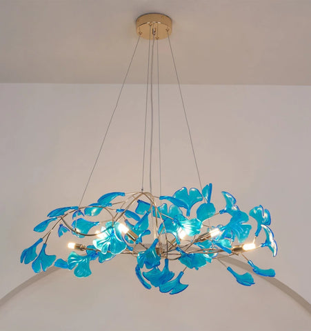 Acrylic Ginkgo Leaf Chandelier