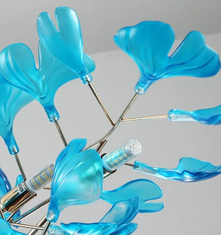 Acrylic Ginkgo Leaf Chandelier