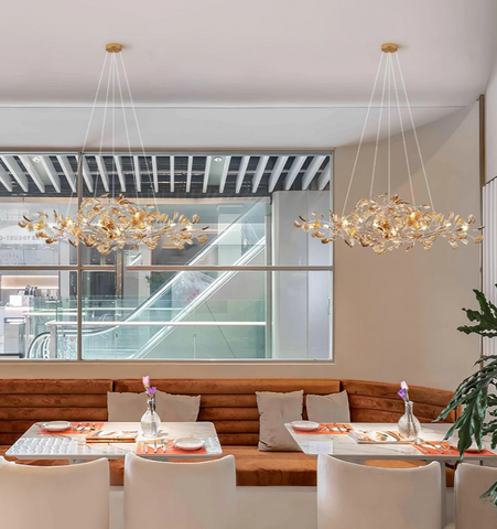 Acrylic Ginkgo Leaf Chandelier