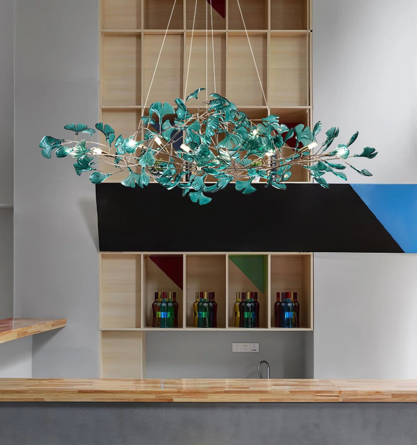 Acrylic Ginkgo Leaf Chandelier