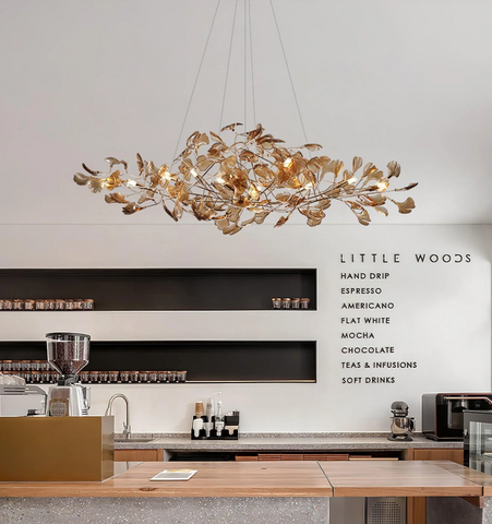Acrylic Ginkgo Leaf Chandelier
