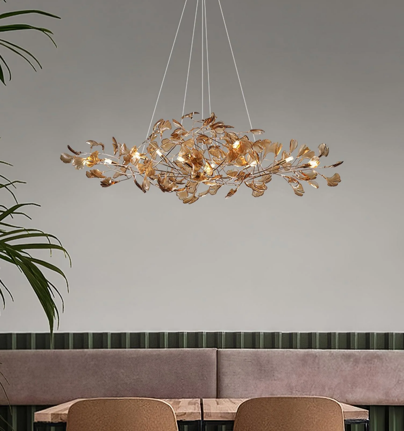 Acrylic Ginkgo Leaf Chandelier