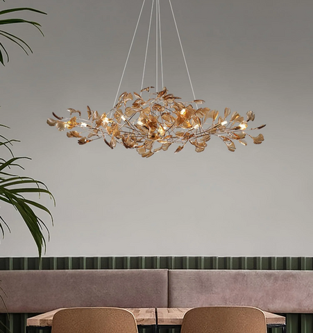 Acrylic Ginkgo Leaf Chandelier