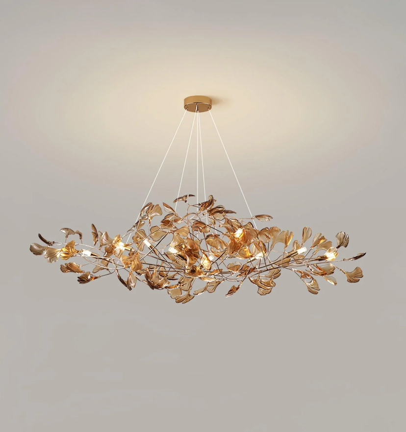 Acrylic Ginkgo Leaf Chandelier