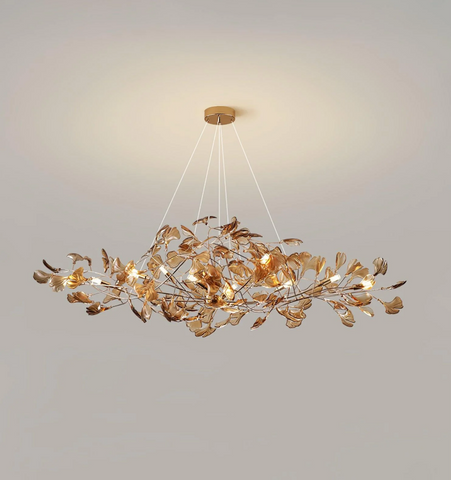 Acrylic Ginkgo Leaf Chandelier
