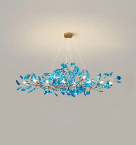 Acrylic Ginkgo Leaf Chandelier