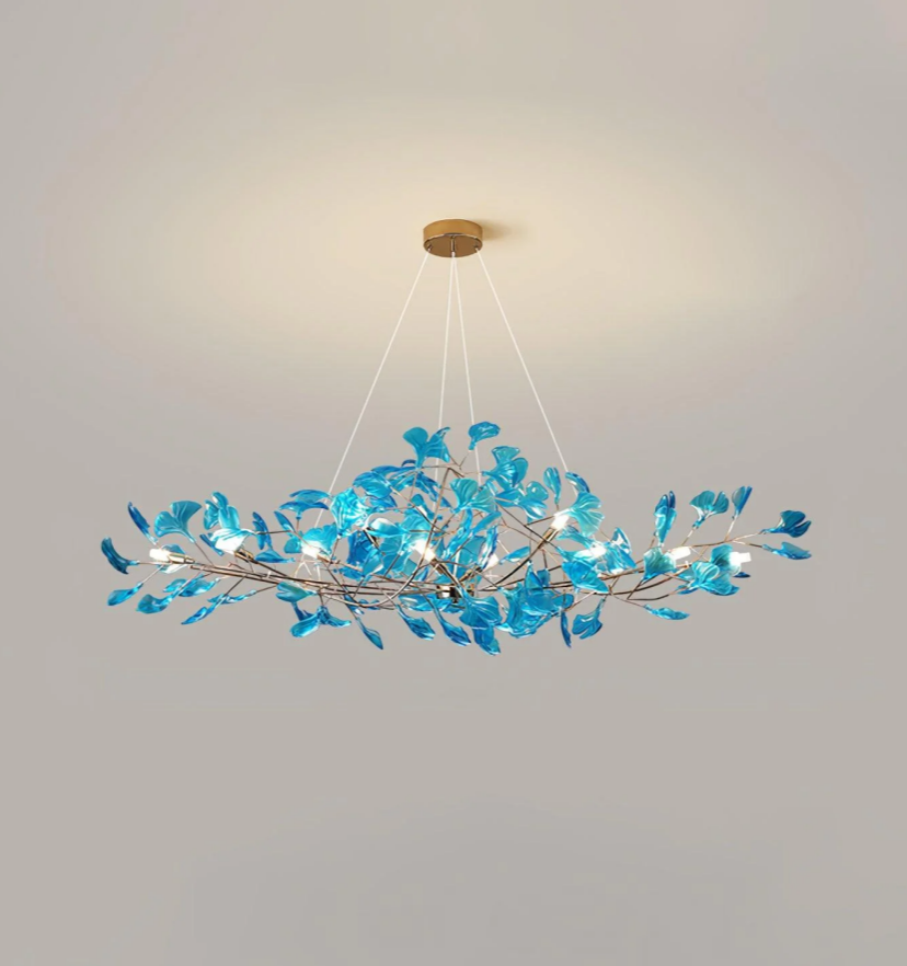 Acrylic Ginkgo Leaf Chandelier