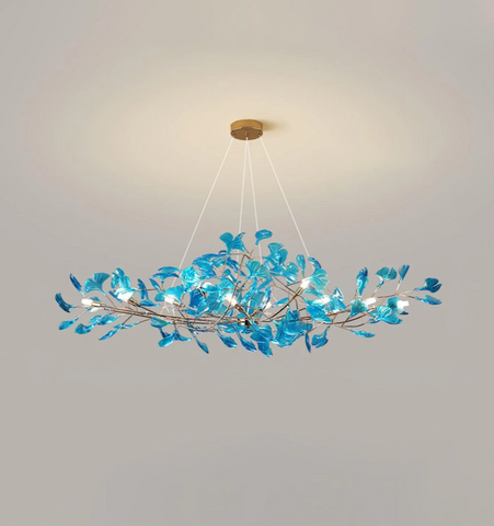 Acrylic Ginkgo Leaf Chandelier