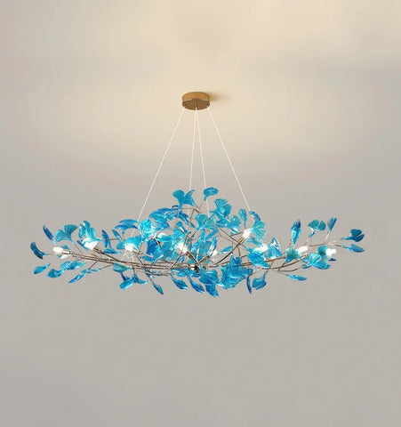 Acrylic Ginkgo Leaf Chandelier
